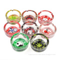 HOT SALE TA-054 Portable Custom Small Clear Round Glass Ashtray for Cigarette Smoking